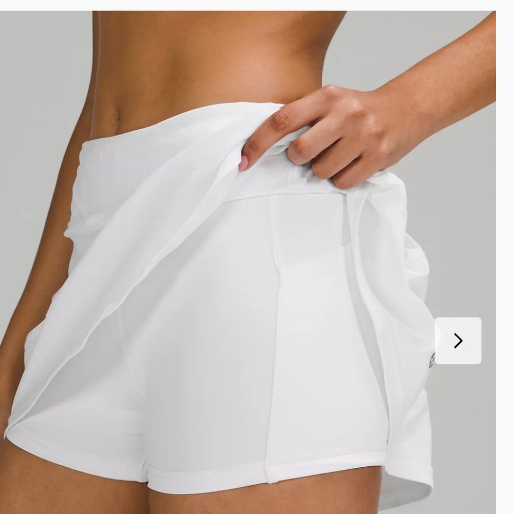 NWT lululemon 2021 Pace Rival Tennis Skirt WHITE R - Picture 4 of 9